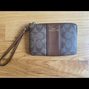 Brown Coach Wristlet
